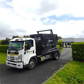 Skip Bin Pickup from a beautiful home in Tamahere