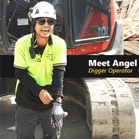 Purpose Fill digger operator Angel smiling for camera (scaled down)